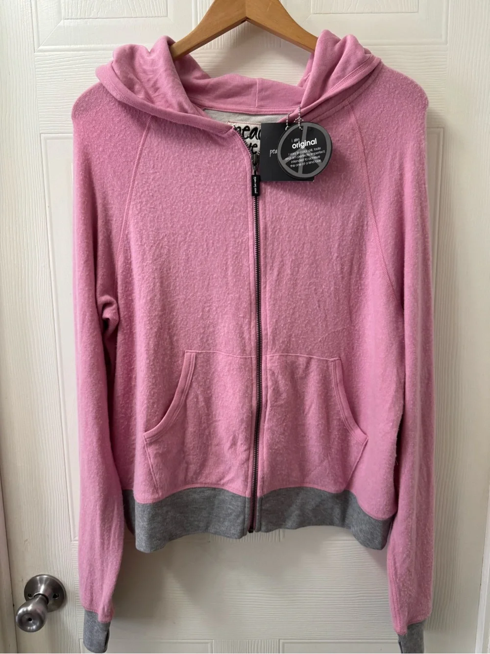 Kids Pink Zip Sweatshirt
